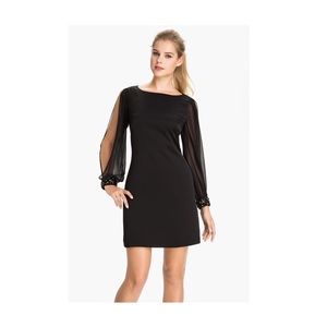 NWOT Eliza J Chiffon Split Sleeve Shift Dress